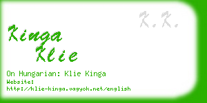 kinga klie business card